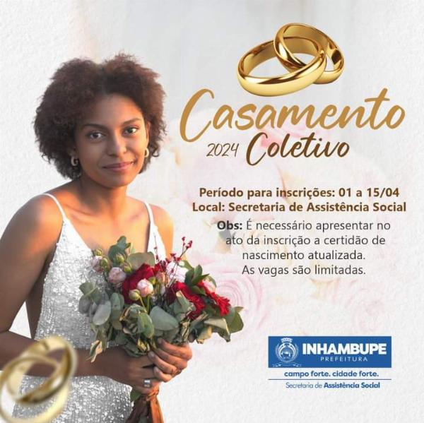 Casamento Coletivo 2024 em Inhambupe na Bahia