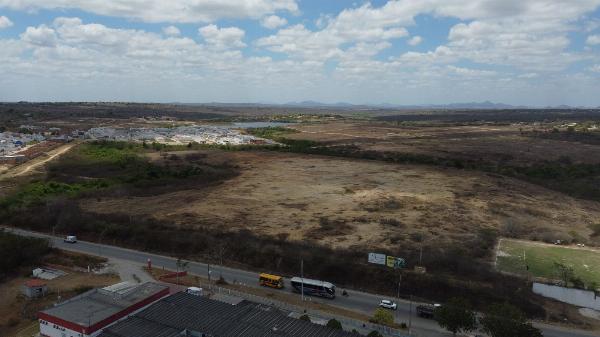 Vista aérea de onde será construído o Hospital Regional 