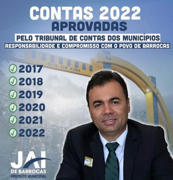 Prefeito de Barrocas comemora aprovação das contas de 2022 por unanimidade 