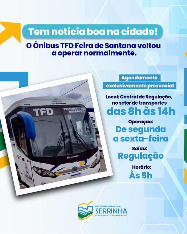 Ônibus TFD Feira de Santana está de volta 