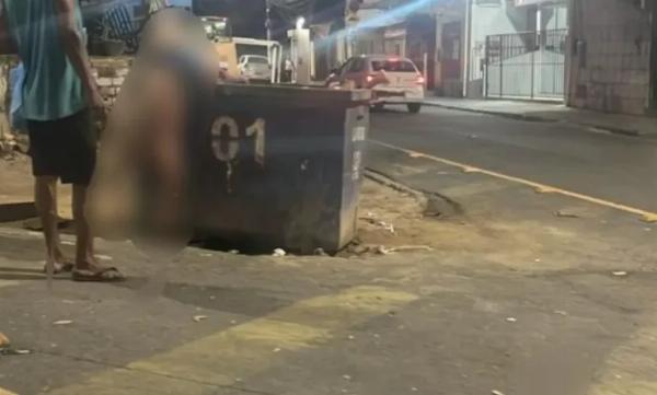 Corpo é encontrado em container de lixo no Bairro Castelo Branco em Salvador 