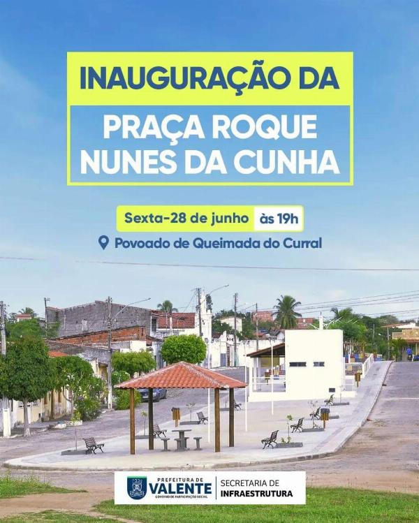 Prefeitura inaugura praça na comunidade de Queimada do Curral no município de Valente