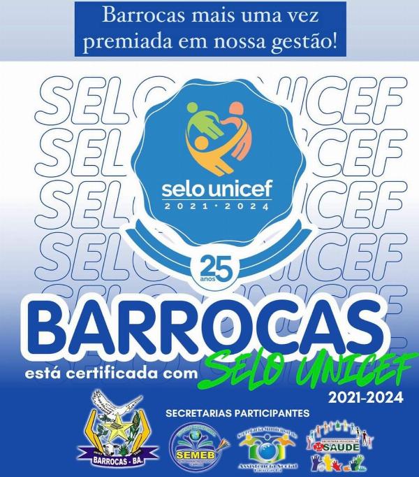 69 municípios da Bahia receberam o sêlo  UNICEF - Edição 2021 - 2024